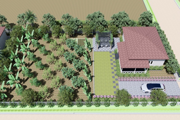 West Facing villa isometric view